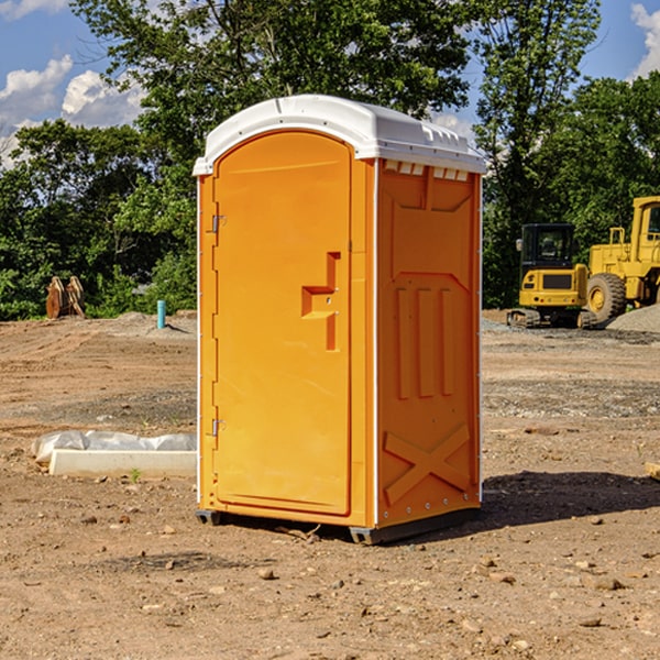 how often are the portable restrooms cleaned and serviced during a rental period in Parnell MO